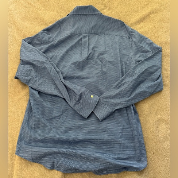 PETER MILLAR CROWN COTTON SPORT BUTTON DOWN BLUE MENS SHIRT SIZE XL - Picture 7 of 8